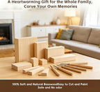 Basswood Carving Blocks: 16 Pieces in 5 Sizes - Image 6