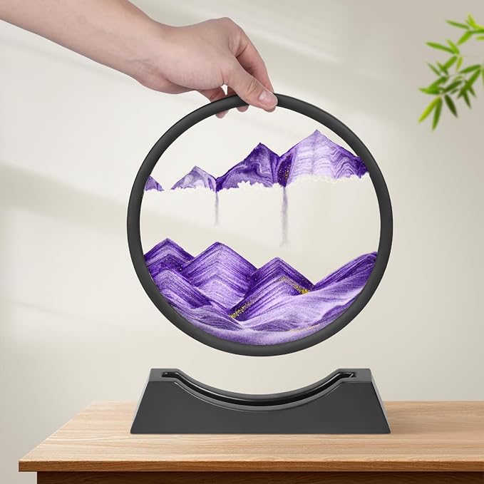 Wai Danie Moving Sand Art Picture 3D Hourglass Deep Sea Sandscape Liquid Motion - Image 3