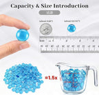FUTUREPLUSX 1LB Light Blue Flat Glass Marbles, Glass Pebbles Vase Fillers - Image 2