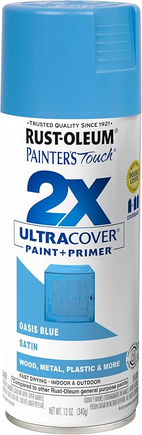 Rust-Oleum Painter's Touch 2X Ultra Cover Spray Paint, Satin Oasis Blue | by Rust-Oleum