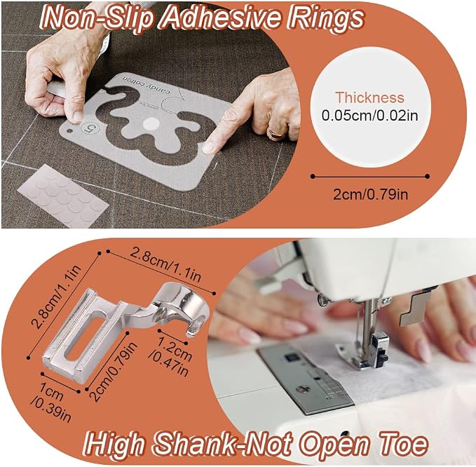 14 PCs Free Motion Quilting Template Set Includes 11 Quilting Templates - Image 3