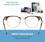 Blue Light Blocking Glasses Vintage Half Frame UV Clear Lens Anti Eyestrain - Image 7