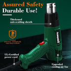 Heat Gun, Heavy Duty Hot Air Gun Kit Dual Temperature Settings 572℉~932℉ - Image 4