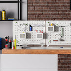 PEGZONE Clamp on Desk Pegboard, 16.5" x 12.6", - Image 7