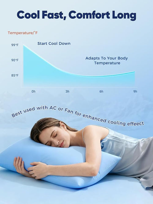 Avolare Cooling Pillow Cases King Size Set of 2, Arc-Chill 3.0 Cooling - Image 2