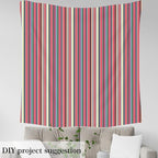 Mexico Style Fabric by The Yard, Colorful Stripes Soft Flannel Polyester No - Image 4