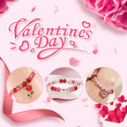 DUQGUHO Valentine's Day Beads for Jewelry Making, 8mm Red Pink White Glass - Image 2