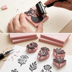 SGHUO 12pcs 4"x6" Pink Rubber Linoleum Blocks - Image 7