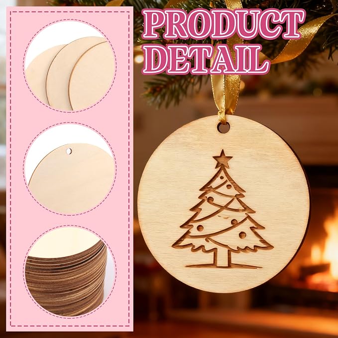 FSWCCK 50 PCS 3 Inch Wood Circles - Image 6