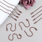 Lemonkey 100Pcs Ball Beads Chains Bulk, Coffee Keychains Rings Metal Chains - Image 6
