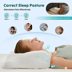 DUMOS Cervical Neck Pillow, Cooling Ergonomic Memory Foam Pillows - Image 6