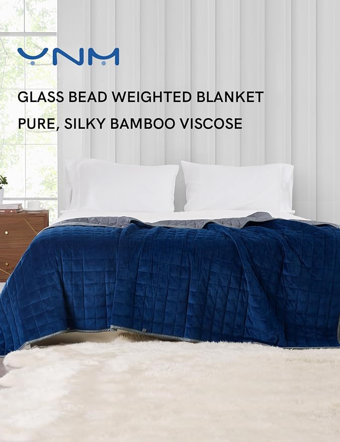 YnM Exclusive Weighted Blanket, Cooling & Cozy Velvet Dual-Sided, Smallest - Image 2