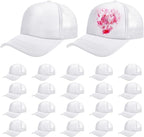 Vabean 24 Pack Sublimation Blank Cap Trucker Mesh Cap Unisex Plain Blank by Vabean