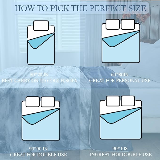 Cooling Blanket Queen Size, Cold Blanket Thin Lightweight Breathable Soft - Image 7