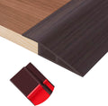 Floor Transition Strip Self Adhesive Vinyl Door Threshold for Doorways Carpet Edging Trim Overlap Edge Reducer for Laminate Floor, Carpet, Tile (Dark Walnut Grain, 3/5" to 4/5", 10Ft)