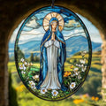 Virgin Mary Acrylic Suncatcher Stained Glass Effect Window Car Hanging by AVAGAN