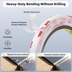 3M Double Sided Tape 3/4''x15.4Ft 2 Pack | 4930 Mounting Tape 0.025in Thick - Image 3