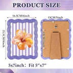 AceOrbit 5 x 7 Colorful Scalloped Picture Frame Scallop Edges Maximalist - Image 2