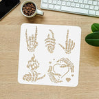 Skeleton Hands Wall Stencil for Painting, 11.8" x 11.8"Halloween Reusable - Image 4