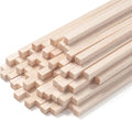 Square Wooden Dowel Rods, Balsa Wood Sticks, Balsa Wood Strips by Coowayze