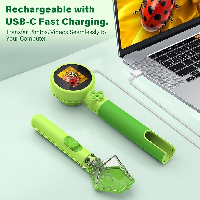 Microscope for Kids with Bug Catcher, 1080P HD Digital Handheld Portable Kids - Image 3