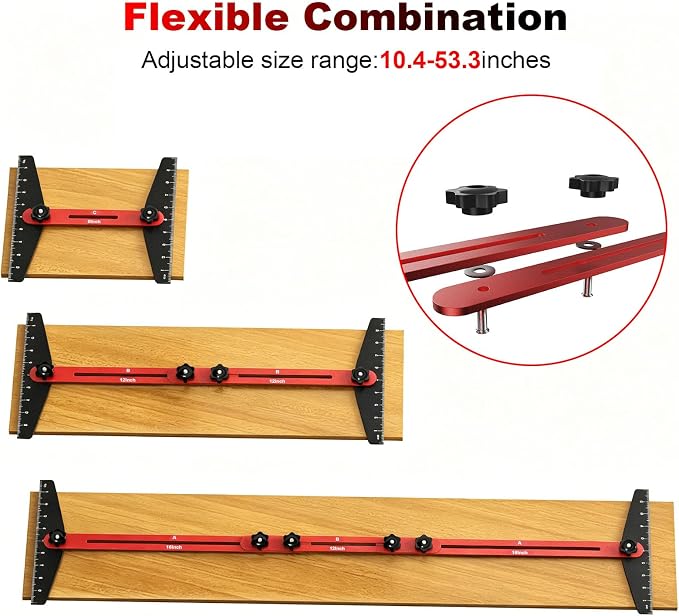 Stair Tread Template Tool, Modular Adjustable Stair Gauge | 10.5-60.5 in - Image 5