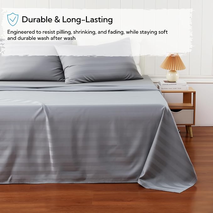 Cotton Flat Sheets Only, 600 TC 100% Cotton Flat Sheet Top Sheet Only, Twin - Image 5
