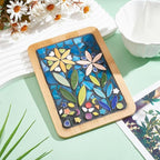 WEBEEDY DIY Mosaic Craft Kit Mixed Color Tree Leaves Ceramic Mosaic Tiles - Image 7
