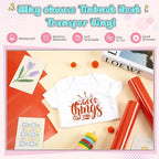 Tintnut Mandarin Red Heat Transfer Vinyl, easy cut & weed, stretch washable - Image 3