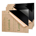 Lesnlok 4 Pieces 6 x 8 Black Acrylic Sheet 1/8 inch Thick 3mm Black Plexiglass by Lesnlok