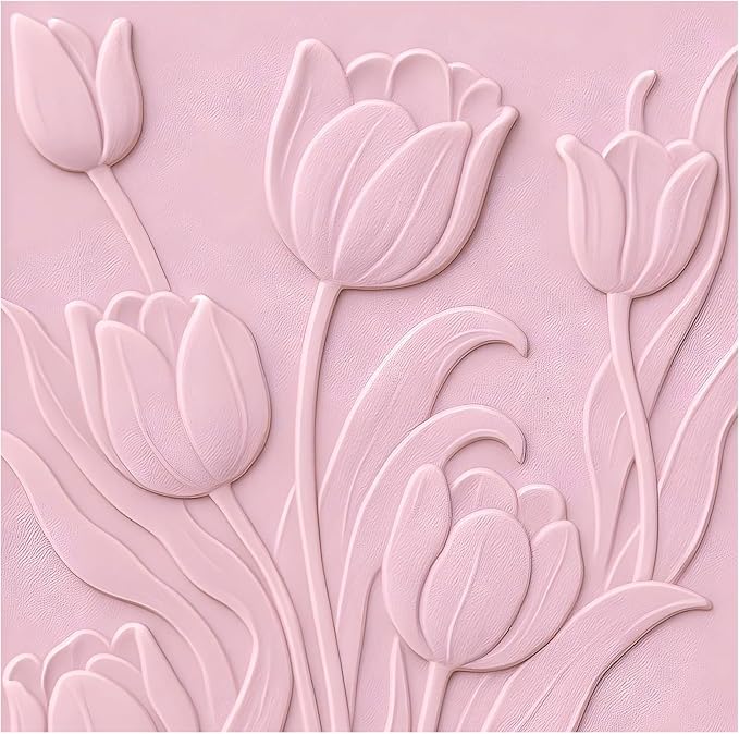 Elegaperma 3D Embossing Folders, Tulip Flower DIY Art Craft, Floral Embossing by Unknown
