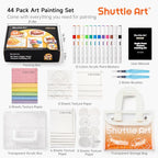 Shuttle Art 44 Pcs Magic Foam Texture Painting Kit, Including 28 Pcs Foam - Image 2