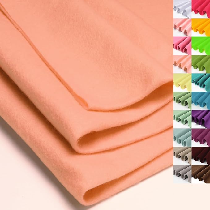 XSEINO Soft Felt Fabric, Large Single Piece, 36x72 Inch, 1.4mm Thick Light Nude - Image 7