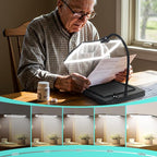 Magnifying Glass with Light and Stand 50 Ultra-Bright LEDs Large Magnifying - Image 2