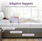SINWEEK 2 Inch Gel Memory Foam Mattress Topper Queen Size, Ventilated High - Image 3