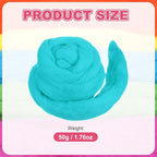 MECCANIXITY Wool Roving Yarn Soft Felting Wool 50g/1.76oz Pure Chunky Roving - Image 2