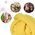 uxcell Needle Felting Wool, 8.5 Oz Nature Fibre Wool Yarn Roving - Image 4