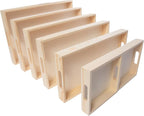 Wooden Nested Serving Trays, Unfinished Rectangle Trays by CreativeHobbies