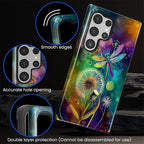 for Samsung Galaxy S23 Ultra Case, Dragonfly Dandelion Colorful Pattern Glossy - Image 4