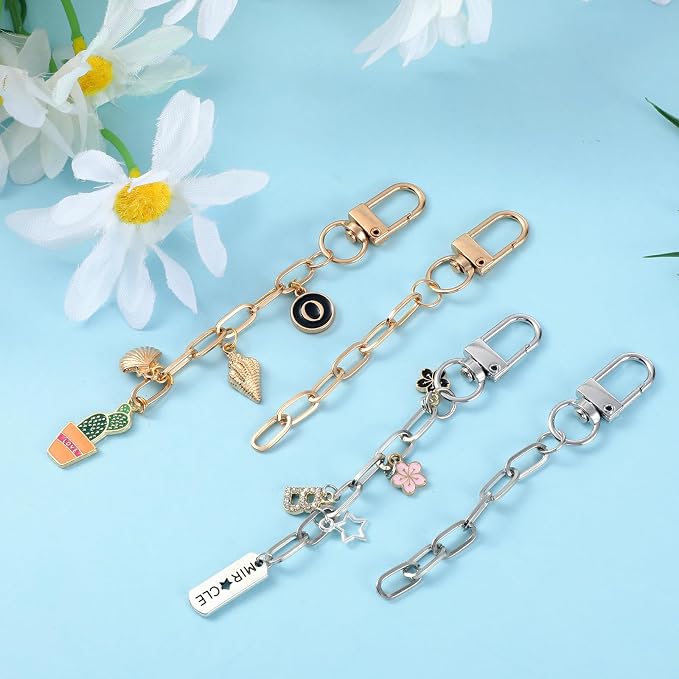 QFGasre Keychain Making Kit Lobster Claw Clasps Extender Chains DIY Craft - Image 6