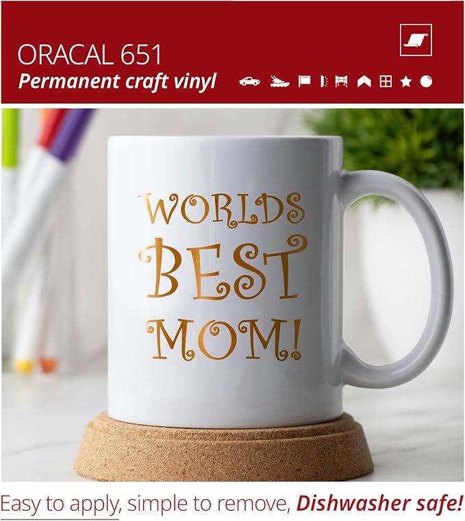 ORACAL 651 Gloss Metallic Copper Permanent Vinyl Tape Roll – Premium Adhesive - Image 4