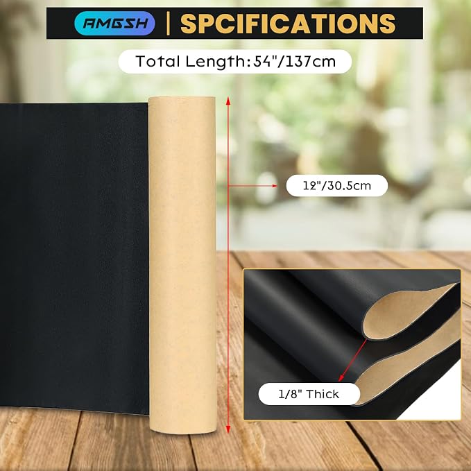 Sponge Neoprene with Adhesive Foam Rubber Sheet 1/8” Thick X 12” Wide X 54” Long - Image 2