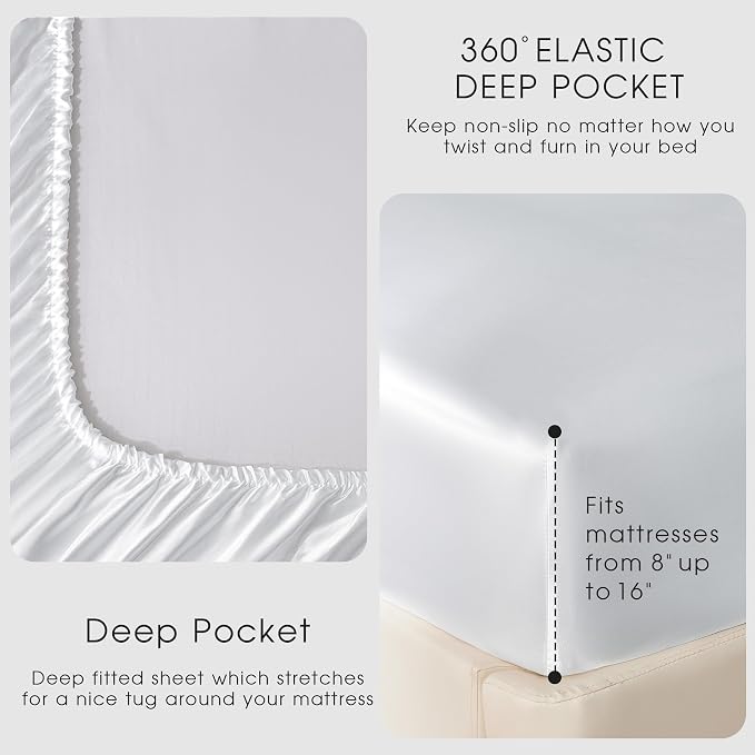 FreshCulture Satin Sheets California King - Image 4