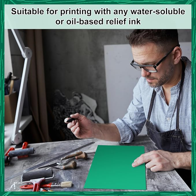 Yeaqee 8 Pcs 8 x 10 Inch Linoleum Blocks - Image 5