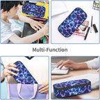 Cool Blue Purple Electric Lightning Pencil Case Organizer Big Capacity Pencil - Image 7