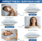 Cooling Bed Pillow for Sleeping, Shredded Memory Foam Pillows for Bed King Size - Image 6