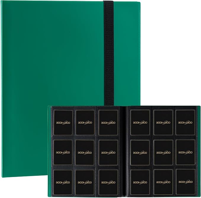 Card Binder 9 Pocket Storage 360 Card Binder, Trading Card Binder Senior and by BOOMIBOO
