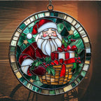 Santa Claus and Presents Acrylic Suncatcher Stained Glass Effect Window Car - Image 7