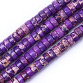 Natural Stone Heishi Beads for Necklace Making, 4 mm x 2 mm Small Flat Round by YUGDRUZY