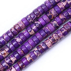 Natural Stone Heishi Beads for Necklace Making, 4 mm x 2 mm Small Flat Round by YUGDRUZY